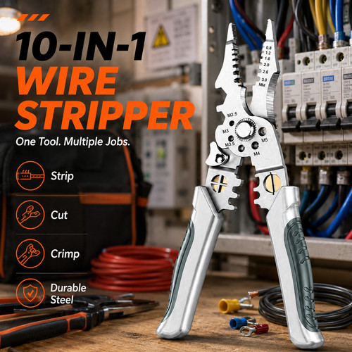 Foldable wire strippers - wire,