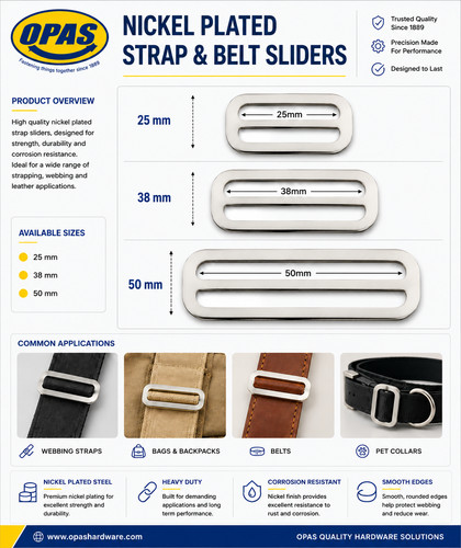 Nickel plated strap belt - plated, &