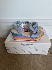 Juicy Couture Kids Shoes With rainbow colours and Bow, Never Worn, New In Box