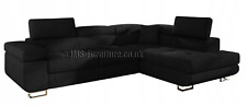 Corner sofa bed Aston - BLACK - FAST DELIVERY - Delivery to Scotland!