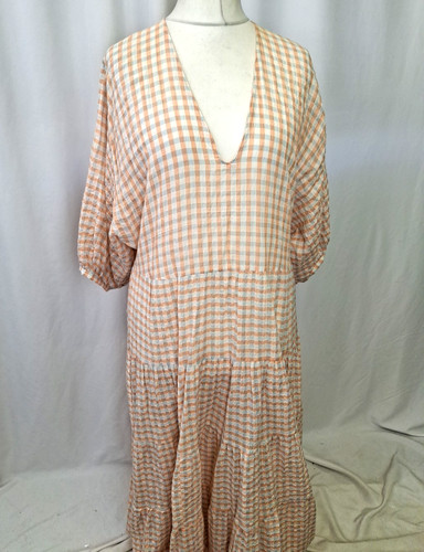 Zara tiered check - tiered, dress
