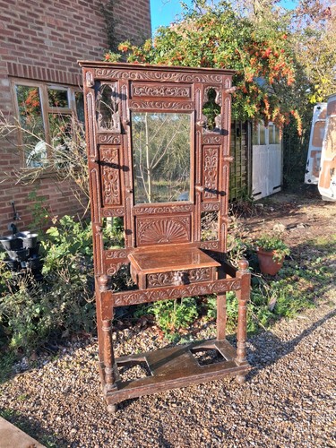 Victorian green man oak carved - victorian,