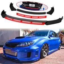 Glossy Front Bumper Lip Splitter Spoiler Red Chin Kit For Subaru Impreza WRX STI