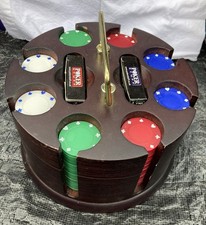 Deluxe Poker Chip Carousel with 200 Chips and Cards. Used but in vgc.