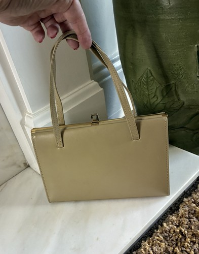 Vintage 1950s cream leather - vintage,