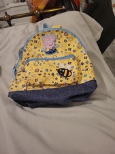 Rare George (Asda) Peppa Pig Yellow MultiColoured Rucksack / Backpack Great Gift