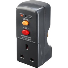 Masterplug RCD Safety Adaptor Power Breaker Plug for Outdoor Garden Use