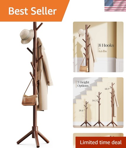 Sturdy wooden coat tree - wooden, with