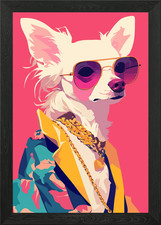 Cool Retro Fashion Chihuahua