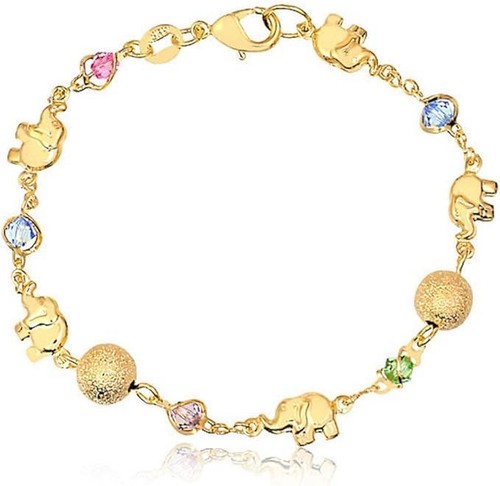 18k yellow gold crystal - 18k,