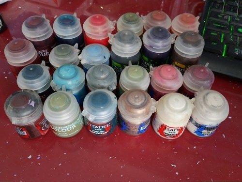 Used model paints joblot - model,