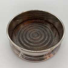 Vintage Wine Bottle Coaster Holder Silver Plated Diameter 10.2cm