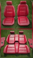 BMW E36 3 Series Front & Rear Red Leather Interior Seats and Side Trim Panels