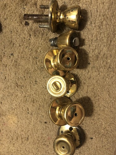 Brass door knobs modern cheap - brass,