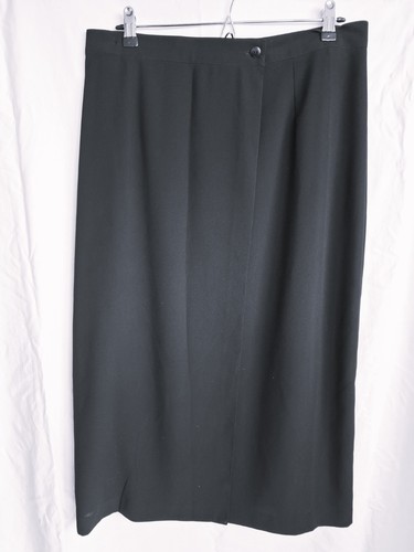 Black wraparound long skirt - long, ~
