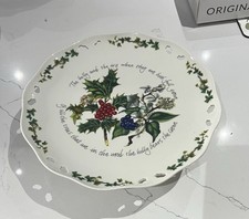 Portmeirion The Holly And The Ivy 11" Footed Cake Stand Ceramic