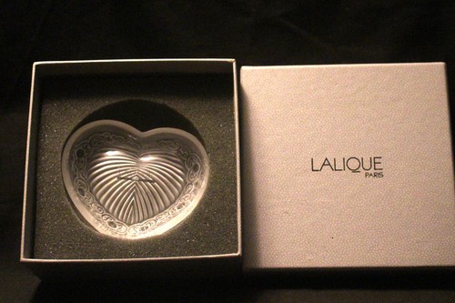 Lalique crystal heart dish - crystal,