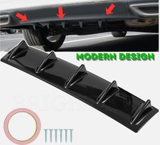 For HONDA CIVIC EP3 FN2 FC2 FK2 GLOSSY BLACK REAR DIFFUSER SPOILER FINS SPLITTER