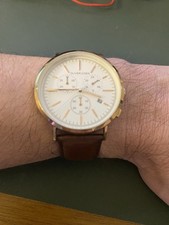 Oliver Coen Watch Mens The Berkley 42mm Chronograph Rose Gold Tone, New Battery