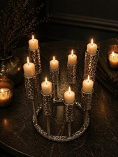Vintage Brutalist Metal Candle