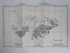 Vintage Falkland Islands Map – Falkland Islands Company Freehold Land (Crown)