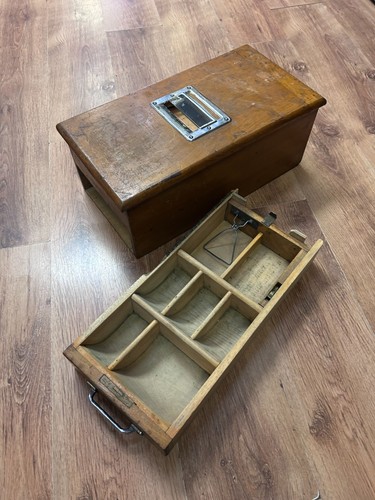 Vintage wooden cash shop till - cash,