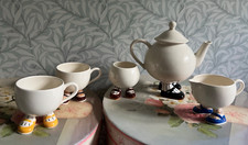 Lustre Pottery Carlton Ware Walking Teapot Basin Jug 2 x Cups - Earliest Mark