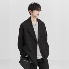 Men Fall Trench Coat Double