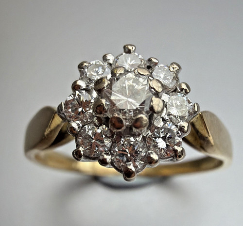 18ct yellow gold diamond - gold,