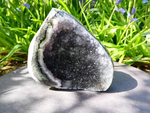 Large snowy amethyst crystal - snowy,