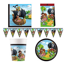 Pirate Island Treasure Party Tableware Decorations Plates Cups Napkin Tablecover