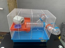 FERPLAST HAMSTER CAGE - BLUE - COMPLETE WITH TUBES/ACCESSORRIES (NEEDS ONE PART)