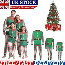 Christmas Elf Pyjamas Set Dad Mom Kids Nightwear Xmas Casual PJs Pajamas Sets