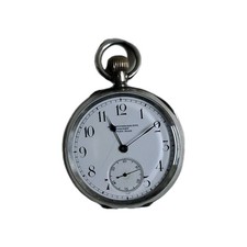 H.A.SPIEGELHALTER WHITBY SWISS MADE HALLMARKS SILVER 0.395 POCKET WATCH WORKING