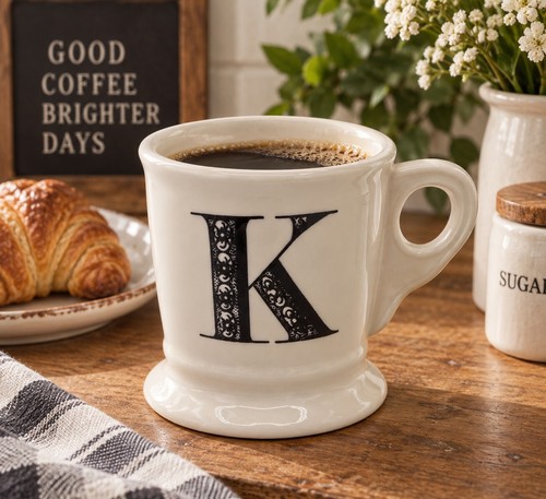 Anthropologie monogram mug - anthropologie, k