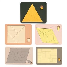 Triangle Puzzle Wooden Irregular Shape Jigsaw Triangulator Wood Brain JigsawGame