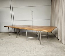 Vtg Late Mid Century Conference Boardroom Modernist Scandi Dining Table R917