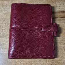 RARE! FILOFAX FINCHLEY RED LEATHER POCKET RING ORGANISER - EXCELLENT CONDITION!