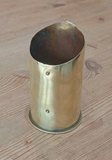 WW1 German brass trench art wine bottle holder desk tidy 75mm World War 1