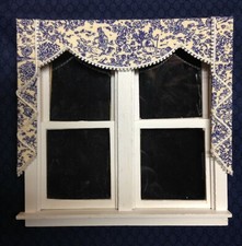 Blue Toile Dollhouse Double