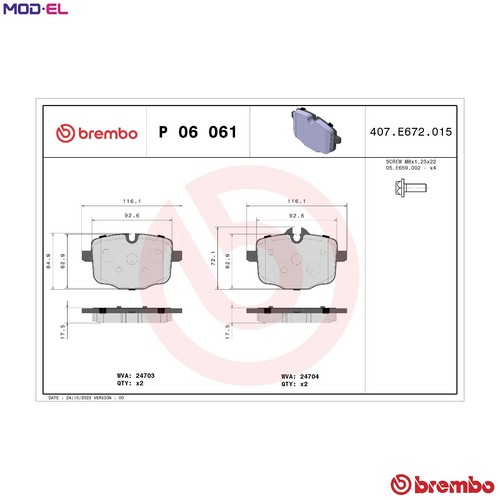 Brake pad set - brake,