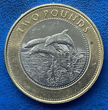 2015 Gibraltar £2 Coin "Dolphins"  Circulated in very good condition.