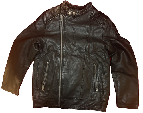 Zara kids black faux leather - zara,