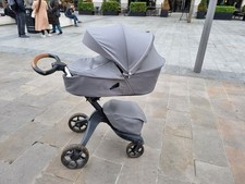Stokke Xplory Pram +  Pushchair GRAY (with Rain Cover, Cup), Toddler Board Free