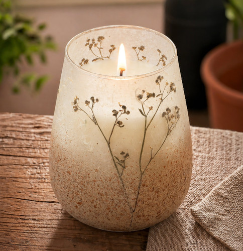Tall glass jar - jar, candle