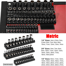 3PCS Magnetic Socket Holder 1/4" 3/8" 1/2" inch Socket Organiser Storage Tool