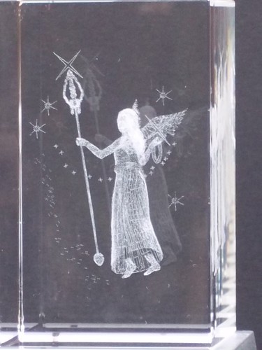 Crystal angel laser - crystal, block@3d