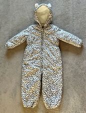 Next Girls Snow Leopard Animal Print Snowsuit Coat 4-5 Years