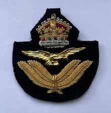 RAF Royal Air force officer’s King's Charles III Crown Cap/Hat Badge ,Brand New