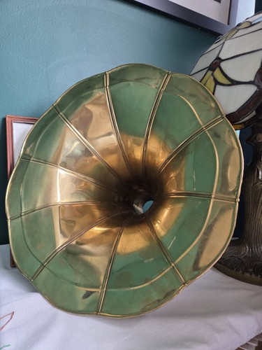 Antique brass gramophone horn - brass,